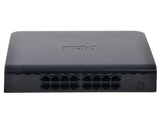 Коммутатор D-Link DGS-1016A/B1B Неуправляемый коммутатор с 16 портами 10/100/1000Base-T и функцией энергосбережения
