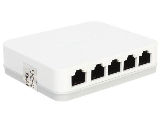 Коммутатор D-Link DGS-1005A/D1A Неуправляемый коммутатор с 5 портами 10/100/1000Base-T, функцией энергосбережения и поддержкой QoS