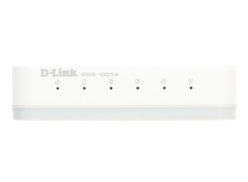 Коммутатор D-Link DGS-1005A/D1A Неуправляемый коммутатор с 5 портами 10/100/1000Base-T, функцией энергосбережения и поддержкой QoS