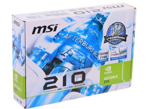 видеокарта 1gb <pci-e> msi n210-tc1gd3h/lp с cuda <gfgt210, gddr3, 64 bit, hdcp, vga, dvi, hdmi, low profile, retail>
