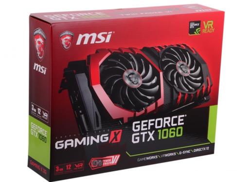Видеокарта 3Gb (PCI-E) MSI GeForce GTX 1060 GAMING X 3G (GTX1060, GDDR5, 192bit, HDCP, DVI, HDMI, 3*DP, Retail)
