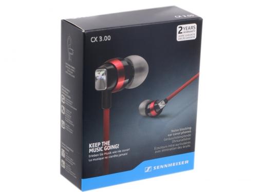 Наушники Sennheiser CX 3.00 red Динамические,внутриканальные