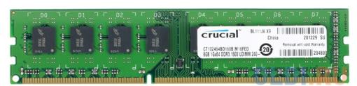 Память DDR3 8Gb (pc-12800) 1600MHz Crucial, 1.35/1.5V  (Retail) (CT102464BD160B)