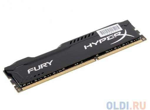 Оперативная память Kingston HyperX Fury DDR3 8Gb, PC15000, DIMM, 1866MHz (HX318C10FB/8) Black Series CL10 [Retail]