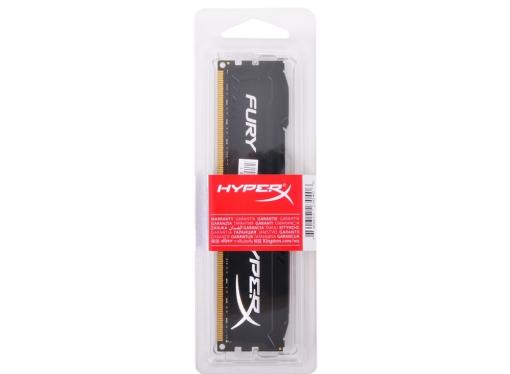 Оперативная память Kingston HyperX Fury DDR3 8Gb, PC12800, DIMM, 1600MHz (HX316C10FB/8) Black Series CL10 [Retail]