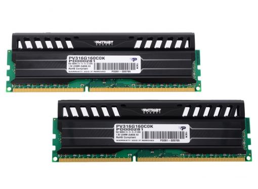 Память 16Gb (2x8Gb) PC3-12800 1600MHz DDR3 DIMM Patriot Viper3 PV316G160C0K