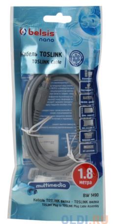Оптоволоконный кабель Audio Belsis TOSLINK - TOSLINK, цифровое аудио, 1.8м. BW1490