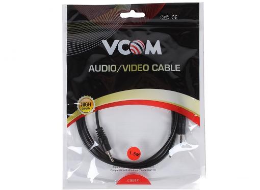 Кабель 3.5M/3.5M 1.5м VCOM VAV7175-1.5M стерео, аудио, 3,5мм jack/jack (папа)