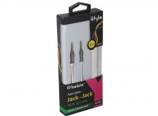 Кабель Belsis BS1021 audio 3,5мм jack/jack, 2м, позолоченные контакты, спиральный, белый