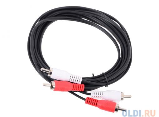 Кабель соединительный 2xRCA (M) - 2xRCA (M) черный 3m, Telecom (TAV7158-3M)