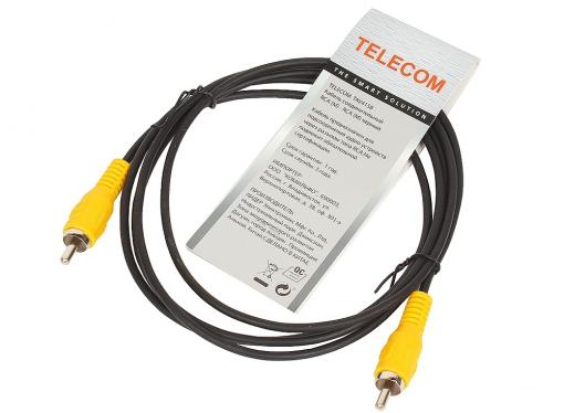 Кабель соединительный RCA (M) - RCA (M) черный 1,5m, Telecom (TAV4158-1.5M)