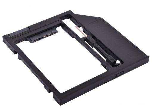 Адаптер оптибей Espada SS90 (optibay, hdd caddy) SATA/miniSATA (SlimSATA) 9мм для подключения HDD/SSD 2,5” к ноутбуку вместо DVD