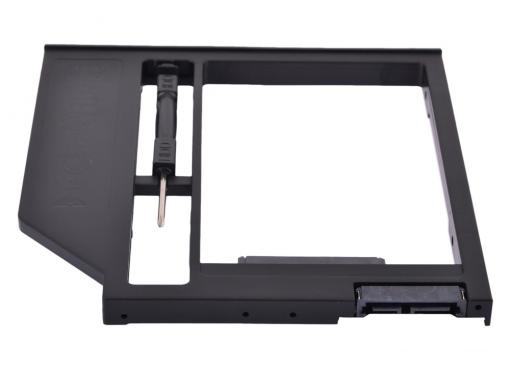 Адаптер оптибей Espada SS90 (optibay, hdd caddy) SATA/miniSATA (SlimSATA) 9мм для подключения HDD/SSD 2,5” к ноутбуку вместо DVD