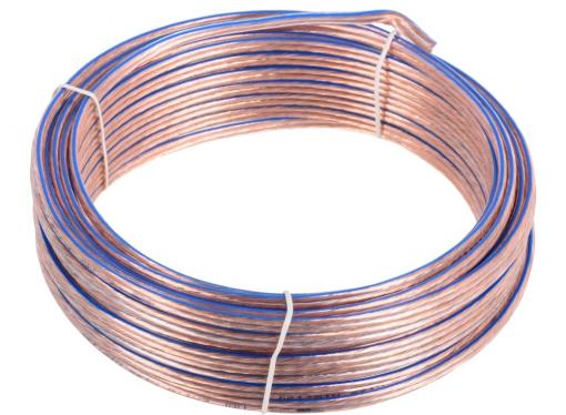 Акустический кабель Cablexpert CC-TC2x1,5-15M, прозрачный,  15 м, бухта
