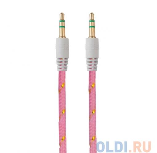 Кабель Belsis BL1109 (Jack 3.5 mm - Jack 3.5 mm,  вилка - вилка, стерео, 0,75 м, розовый)