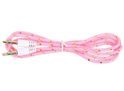 Кабель Belsis BL1109 (Jack 3.5 mm - Jack 3.5 mm,  вилка - вилка, стерео, 0,75 м, розовый)