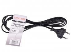 Кабель IEC-320-C7--розетка 220V, 2-pin, 1.8м , черный, Telecom (TP228-IEC320-C7--CEE7/16-1.8-B)