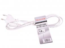 Кабель IEC-320-C7--розетка 220V, 2-pin, 1.8м ,белый, Telecom (TP228-IEC320-C7--CEE7/16-1.8-W)