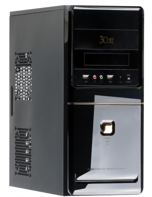 Корпус 3Cott 4009 ATX, 450Вт, USB Audio черный.