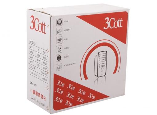 Корпус 3Cott 4016 450Вт ATX, USB Audio черный.