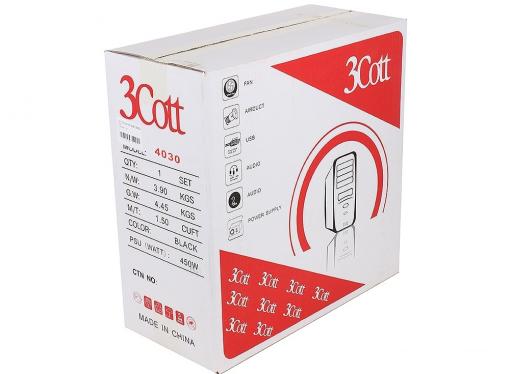 Корпус 3Cott 4030 ATX, 450Вт, USB Audio черный