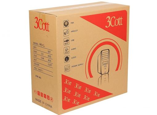 Корпус 3Cott 4402 ATX, 450Вт, USB Audio черный.
