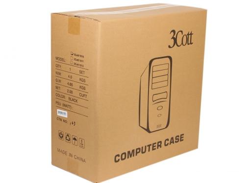Корпус 3Cott 1810 ATX, без БП, окно, 1x USB3.0 (с доп. коннектором USB 2.0), 1x USB2.0,  2х12см LED новые красные вент-ры, HD аудио, фильтр от пыли.