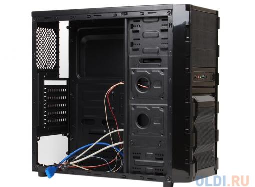 Корпус 3Cott 1811 ATX, без БП, окно, 1x USB3.0 (с доп. коннектором USB 2.0), 1x USB2.0,  2х12см LED новые красные вент-ры, HD аудио, фильтр от пыли.