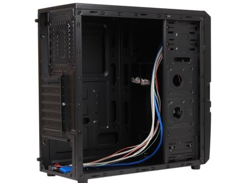 Корпус 3Cott 1815 ATX, без БП, окно, 1x USB3.0 (с доп. коннектором USB 2.0), 1x USB2.0,  2х12см LED новые красные вент-ры, HD аудио, фильтр от пыли.
