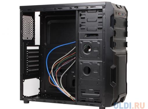 Корпус 3Cott 1816 ATX, без БП, окно, 1x USB3.0 (с доп. коннектором USB 2.0), 1x USB2.0,  2х12см LED новые красные вент-ры, HD аудио, фильтр от пыли.