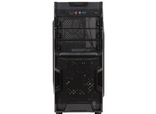 Корпус 3Cott 1816 ATX, без БП, окно, 1x USB3.0 (с доп. коннектором USB 2.0), 1x USB2.0,  2х12см LED новые красные вент-ры, HD аудио, фильтр от пыли.