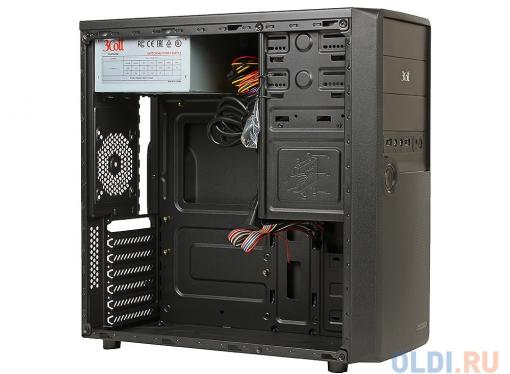 Корпус 3Cott 3C-ATX-J107, Black, ATX, блок питания 450 Вт, выходы USB 2.0x2,  Audio+Mic, материал шасси класса A, SPCC толщиной 0.5mm
