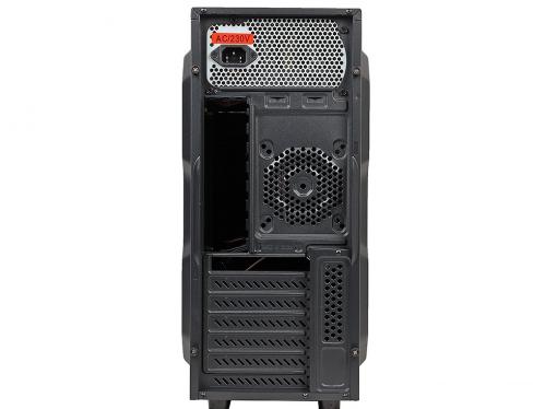 Корпус 3Cott 3C-ATX-J107, Black, ATX, блок питания 450 Вт, выходы USB 2.0x2,  Audio+Mic, материал шасси класса A, SPCC толщиной 0.5mm