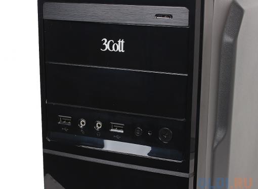 Корпус 3Cott 3C-ATX-J162, Black, ATX, блок питания 450 Вт, выходы USB 2.0x2,  Audio+Mic, материал шасси класса A, SPCC толщиной 0.5mm