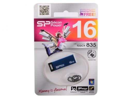 USB флешка Silicon Power Touch 835 Blue 16GB (SP016GBUF2835V1B)