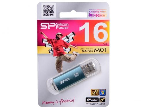 USB флешка Silicon Power Marvel M01 Blue 16GB (SP016GBUF3M01V1B)