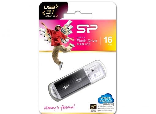 USB флешка Silicon Power Blaze B02 16GB Black (SP016GBUF3B02V1K)