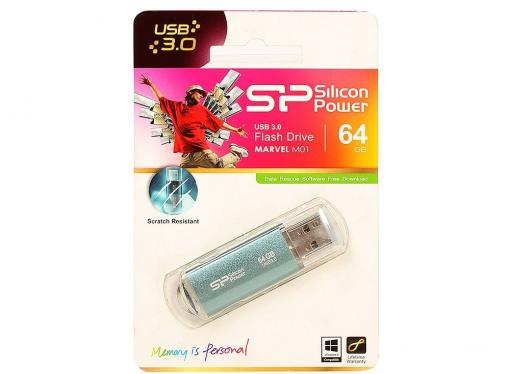 USB флешка Silicon Power Marvel M01 64GB Blue (SP064GBUF3M01V1B)