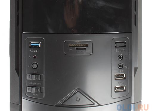 Корпус Aerocool BattleHawk Black , ATX, без БП, окно, SD-картридер, контроллер вентиляторов, 1х USB 3.0, 2x USB 2.0