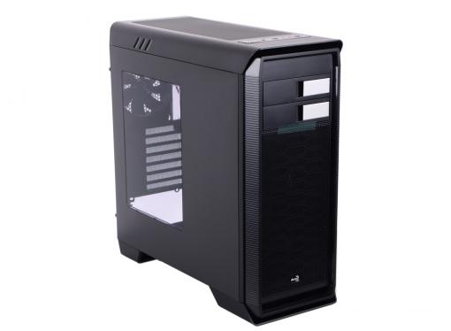 Корпус Aerocool Aero-1000 Black , ATX, без БП, окно, толщина 0,8мм, 2х USB 3.0, корзина для HDD/SSD