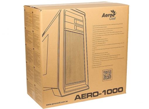 Корпус Aerocool Aero-1000 White , ATX, без БП, окно, толщина 0,8мм, 2х USB 3.0, корзина для HDD/SSD