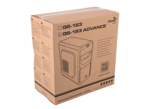 Корпус Aerocool Qs-183 Advance Black , mATX, 2x USB 3.0, картридер, съемный фильтр от пыли для БП.