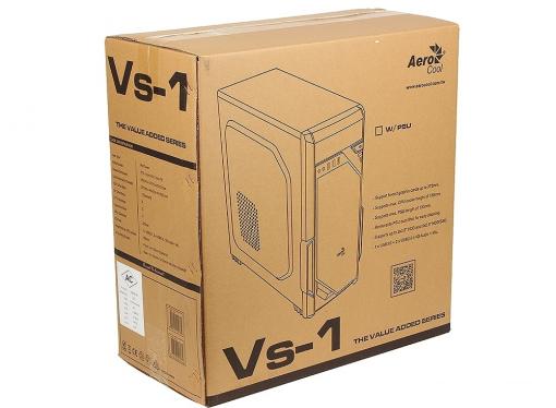 Корпус Aerocool Vs-1 , ATX, без БП, 2 x USB2.0 + 1 x USB3.0, в комплекте 1 x 120 мм вент-р .