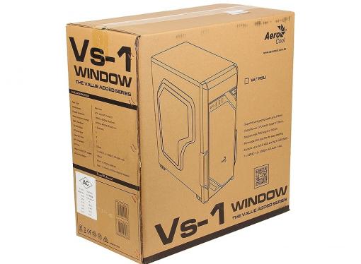 Корпус Aerocool Vs-1 Window , ATX, без БП, 2 x USB2.0 + 1 x USB3.0, в комплекте 1 x 120 мм вент-р .