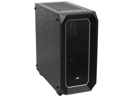 Корпус Aerocool P7-C0 Black , ATX, без БП, 2х USB 3.0, два окна, 10 цветов и 3 режима подсветки, сталь 0,7 мм
