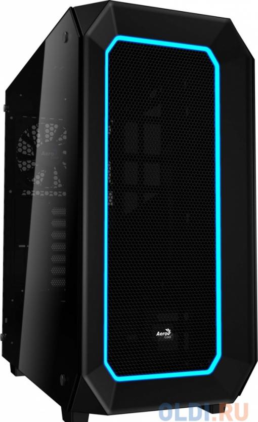 Корпус Aerocool P7-C0 Black , ATX, без БП, 2х USB 3.0, два окна, 10 цветов и 3 режима подсветки, сталь 0,7 мм