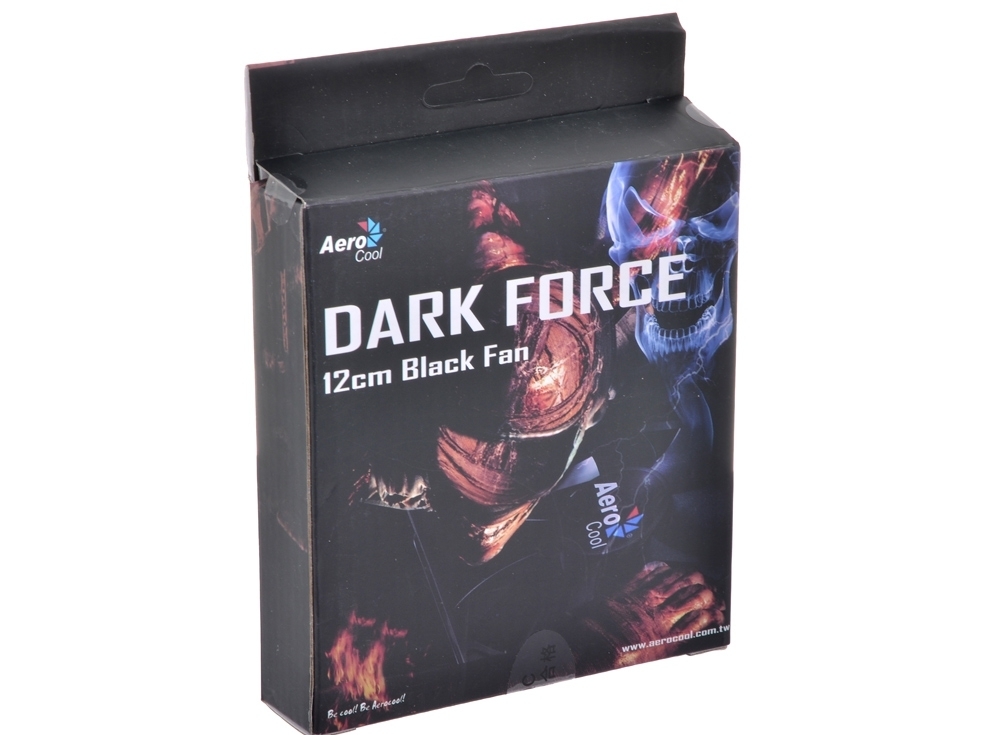 Вентилятор Aerocool Dark Force 12см Black (без подсветки), 3+4 pin, 41.4 CFM, 1200 RPM, 22.5 dBA