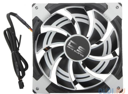 Вентилятор Aerocool DS 14см White (белая подсветка), 3+4 pin, 64.8 CFM, 1000 RPM, 14.2 dBA при 12V и 39.8 CFM, 700 RPM, 10.8 dBA при 7V