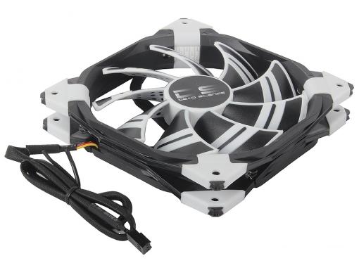 Вентилятор Aerocool DS 14см White (белая подсветка), 3+4 pin, 64.8 CFM, 1000 RPM, 14.2 dBA при 12V и 39.8 CFM, 700 RPM, 10.8 dBA при 7V