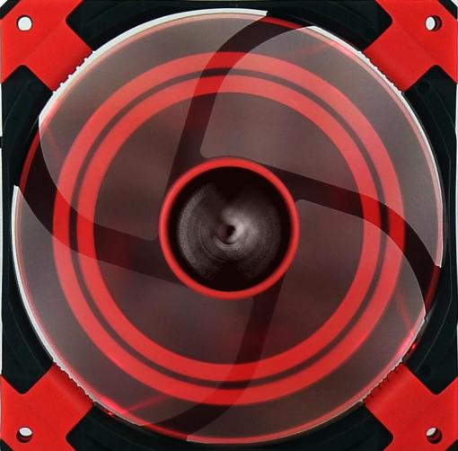 Вентилятор Aerocool DS 14см Red (красная подсветка), 3+4 pin, 64.8 CFM, 1000 RPM, 14.2 dBA при 12V и 39.8 CFM, 700 RPM, 10.8 dBA при 7V